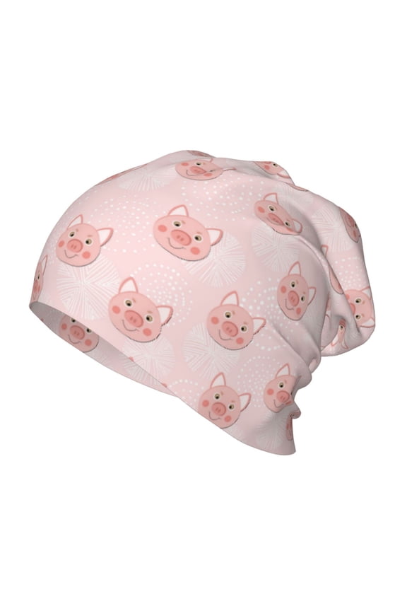 Cute Pig Face Kids Beanie Warm Knit Beanie Hats Boys Girls Winter Hat Soft Slouchy Hats for Kids
