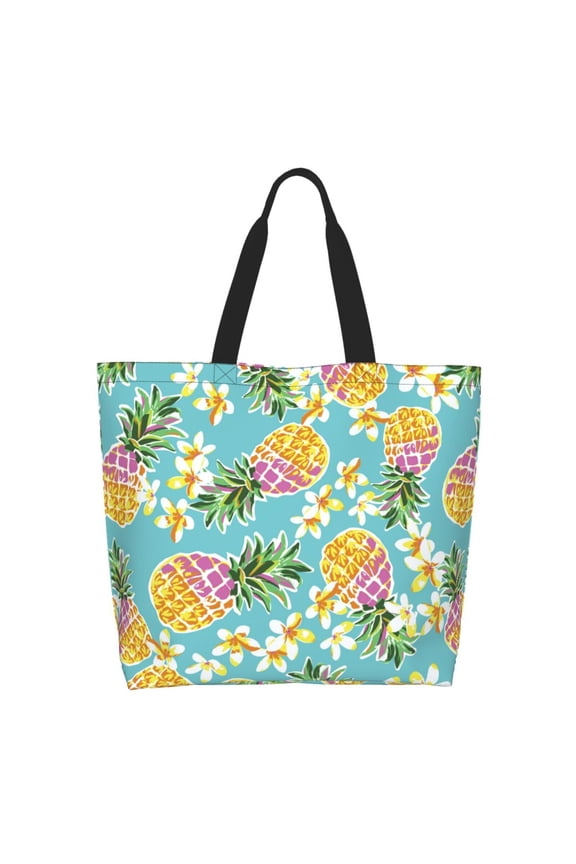 Cute Pineapples Tote Bag - Waterproof Lightweight Handbags Travel Shoulder Bag for Hiking Yoga Gym Swimming Travel Beach