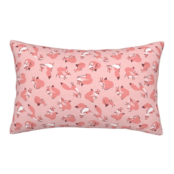 Rateoe Cute Pink Squirrel Pattern Pillow Covers with Invisible Zipper(Pillows are not Included) Standard Pillowcases-16"x24"