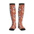 thumbnail image 1 of Rateoe Cute Poodle Dog Compression Socks for Women and Men 20-30mmHg-Circulation Support Socks Knee High Nurse Pregnant Running Medical and Travel Athletic, 1 of 7