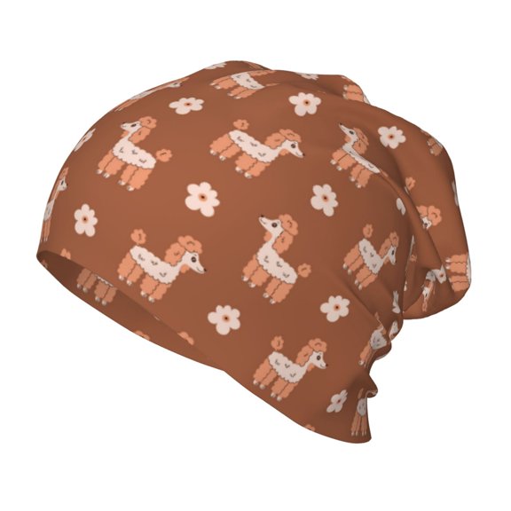 Rateoe Cute Poodle Dog Kids Beanie Warm Knit Beanie Hats Boys Girls Winter Hat Soft Slouchy Hats for Kids