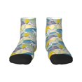 thumbnail image 1 of Rateoe Cute Poodle Dog Pattern Quarter Crew Socks,Toe Seamed Ankle Socks,Cotton Cushioned Breathable Athletic Crew Sports Socks, 1 of 7