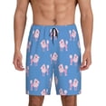 thumbnail image 1 of Rateoe Cute Poodle Dog Print Men's Lounge Shorts – Soft & Breathable Pajama Bottoms with Pockets, Elastic Waistband, Lightweight Sleepwear for Nightwear & Loungewear-Medium, 1 of 6