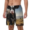 thumbnail image 1 of Rateoe Cute Prairie Cow Pattern Men’s Swim Shorts with Compression Liner – Double-Layered Quick-Dry Swimwear, Comfortable & Stretchy Beach Shorts-Medium, 1 of 6