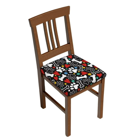 Rateoe Cute Puppy Footprints Pattern Square Couch Cushion Covers, Sofa Furniture Protector Slipcover with Bottom Tie rope, Soft Non-Slip Non-Wrinkle Non-Sticky-Four Pieces