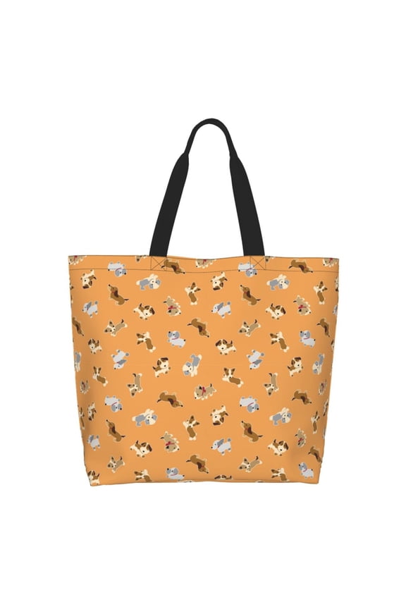 Cute Puppy J Tote Bag - Waterproof Lightweight Handbags Travel Shoulder Bag for Hiking Yoga Gym Swimming Travel Beach