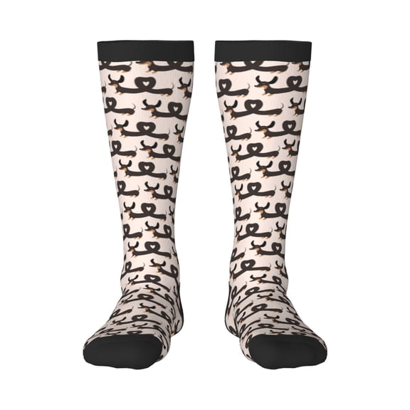 Rateoe Cute Puppy Pattern Women’s Knee High Crew Socks,Trouser Socks Comfortable, Breathable, Moisture-Wicking and Soft