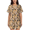 thumbnail image 1 of Rateoe Cute Puppy Pattern Women's Short-Sleeved Pajama Set - 2 Piece Soft and Lightweight Sleepwear Set-Medium, 1 of 7