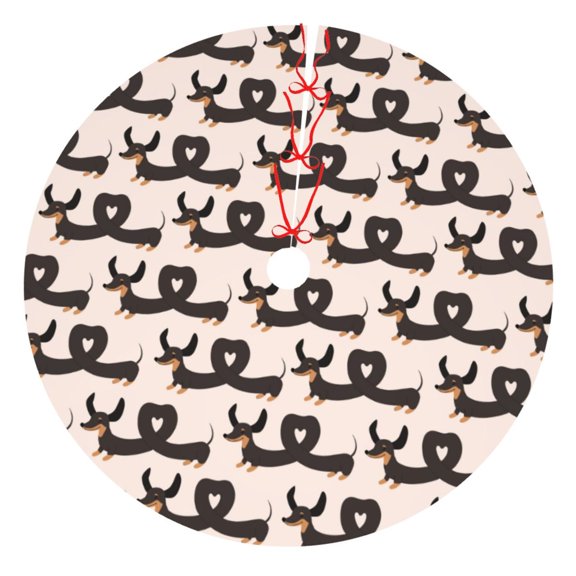 Rateoe Cute Puppy Print Christmas Tree Skirt 36" for Xmas Holiday New Year Party Circle Tree Mat Ornaments Decoration