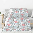 thumbnail image 1 of Rateoe Cute Rabbit And Heart Pattern Flannel Throw Blanket, Ultra-soft Blanket for Bed, Couch, Car, Hypoallergenic Anti-pilling blanket-40"x30"(Vertical), 1 of 6
