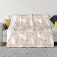 thumbnail image 1 of Rateoe Cute Rabbit Pattern Flannel Throw Blanket, Ultra-soft Blanket for Bed, Couch, Car, Hypoallergenic Anti-pilling blanket-50"x40"(Horizontal), 1 of 6
