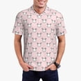 thumbnail image 1 of Rateoe Cute Rabbit Pattern Men's Short Sleeve Polo Shirts, Golf Polo Shirts Short Sleeve Performance Moisture Wicking Dry-Medium, 1 of 6