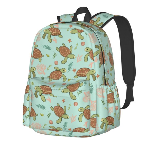 Rateoe Cute Sea Turtles Pattern Student Backpack,Backpack for School,Lightweight Bag,Travel Backpack,Outdoor Backpack,Large Capacity Backpack