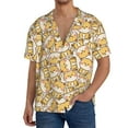 thumbnail image 1 of Rateoe Cute Shiba Pattern Men's Short Sleeve Classic Shirt, Casual Short-Sleeved Shirt, Lightweight Summer Shirt, Cuban Collar Shirt,Button-Front Shirt-Small, 1 of 5