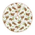 thumbnail image 1 of Rateoe Cute Sloth Pattern Christmas Tree Skirt with Ties , Christmas Tree Decorations, Farmhouse Christmas Decor Xmas Holiday Decorations-48", 1 of 6