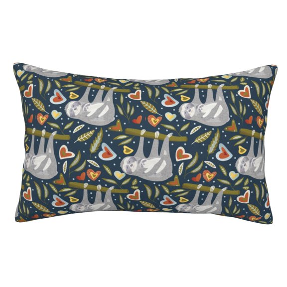 Rateoe Cute Sloth Pattern Decorative Pillow Case,Throw Pillow Covers,Plush Pillow Cover,Soft Pillow Case,Velvet Pillow Case-14"x20"