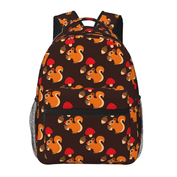 Rateoe Cute Squirrel Pattern Casual Backpack for School, Work, Travel  Adjustable Straps, Multiple Compartments  Ergonomic Design, Fits Laptops and Tablets