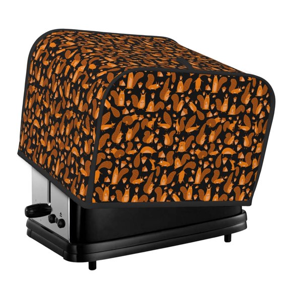 Rateoe Cute Squirrel Pattern Toaster Covers 4 Slice Wide Slot,Bread Machine Cover,Bread Dust Cover & Fingerprint Protection,Appliance Covers