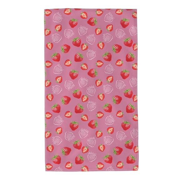 Rateoe Cute Strawberry Pattern Microfiber Towel, Beach Towel, Pool Towel, Quick-dry Travel Towel, Soft and Plush towel, Absorbent Towel-27.5x16 Inch