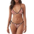 thumbnail image 1 of Rateoe Cute Strawberry Print Women’s Bikini Swimsuits, Adjustable Bikini Set,Two-Piece Swimwear Removable Padding Bikini, 1 of 3