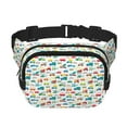 thumbnail image 1 of Rateoe Cute Transport Print Fanny Pack Belt Bag for Women and Men, Square Double-Layer Waterproof Waist Pack with Adjustable Strap for Hiking, Jogging, Cycling, 1 of 9