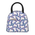 thumbnail image 1 of Rateoe Cute White Rabbit Pattern Lunch Bag Women, Lunch Box, Lunch Bag, Small Leakproof Lunch Tote Large Capacity Reusable Insulated Cooler Lunch Container, 1 of 6