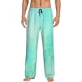 thumbnail image 1 of Rateoe Cyan Mint Marble Pattern Men’s Ultra-Soft Comfy Pajama Lounge Pants Sleepwear,Comfortable Lounge Wear,lightweight Pajamas, Casual Home Wear-Large, 1 of 6