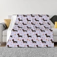 thumbnail image 1 of Rateoe Dachshund Dog Pattern Flannel Throw Blanket, Ultra-soft Blanket for Bed, Couch, Car, Hypoallergenic Anti-pilling blanket-40"x30"(Horizontal), 1 of 6