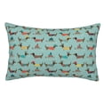 thumbnail image 1 of Rateoe Dachshund Dog Puppy Pattern Decorative Pillow Case,Throw Pillow Covers,Plush Pillow Cover,Soft Pillow Case,Velvet Pillow Case-16"x24", 1 of 6