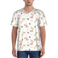 thumbnail image 1 of Rateoe Dachshund Dog Puppy Pattern Men’s Baseball Short Sleeve Polo Shirt, Midweight Men's Shirt Golf Shirt Polo Shirts Quick Dry Short-XX-Large, 1 of 7