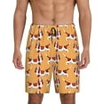 thumbnail image 1 of Rateoe Dachshund Dog Puppy Print Men's Lounge Shorts – Soft & Breathable Pajama Bottoms with Pockets, Elastic Waistband, Lightweight Sleepwear for Nightwear & Loungewear-Large, 1 of 6