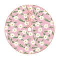 thumbnail image 1 of Rateoe Daisies Flowers Pattern Christmas Tree Skirt with Ties , Christmas Tree Decorations, Farmhouse Christmas Decor Xmas Holiday Decorations-36", 1 of 6
