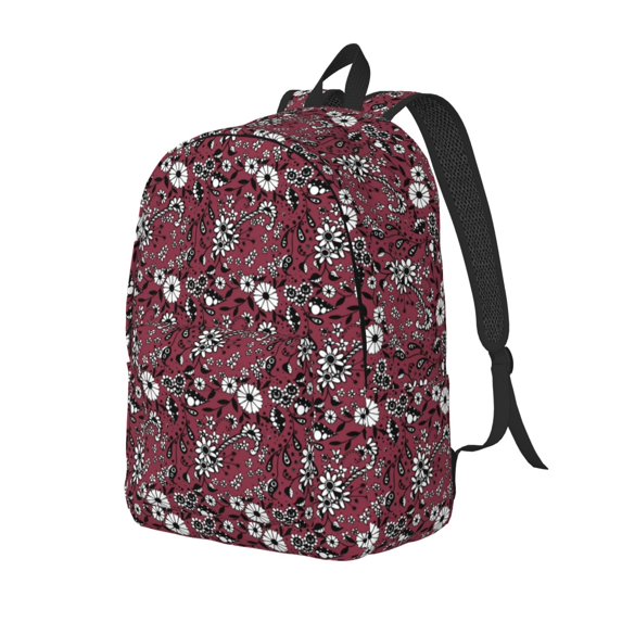 Rateoe Daisies Flowers Pattern Durable Canvas Backpack for Men & Women – Stylish & Lightweight – Adjustable Straps, Multiple Pockets – Fits 15-17 Inch LaptopsSmall