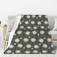 thumbnail image 1 of Rateoe Daisies Flowers Pattern Flannel Throw Blanket, Ultra-soft Blanket for Bed, Couch, Car, Hypoallergenic Anti-pilling blanket-50"x40"(Vertical), 1 of 6