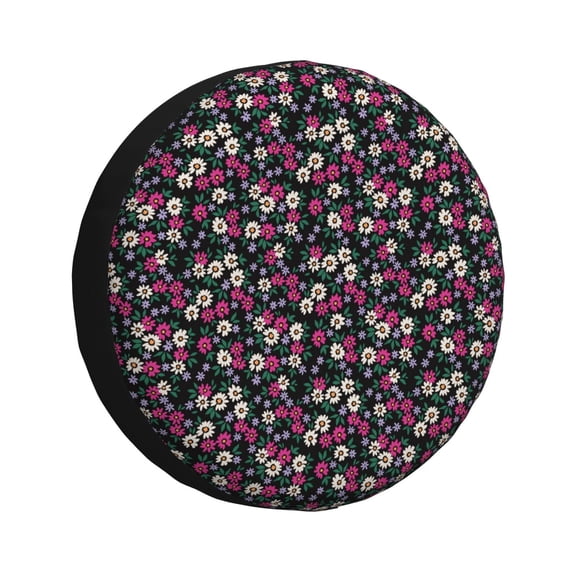 Rateoe Daisies Flowers Pattern Tire Cover Wheel Protectors Weatherproof Wheel Covers Universal Fit for Trailer Rv SUV Truck Camper Travel Trailers Accessories-15 inch