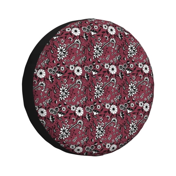Rateoe Daisies Flowers Pattern Tire Cover Wheel Protectors Weatherproof Wheel Covers Universal Fit for Trailer Rv SUV Truck Camper Travel Trailers Accessories-15 inch