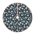 thumbnail image 1 of Rateoe Daisy Floral B Pattern Christmas Tree Skirt with Ties , Christmas Tree Decorations, Farmhouse Christmas Decor Xmas Holiday Decorations-48", 1 of 6