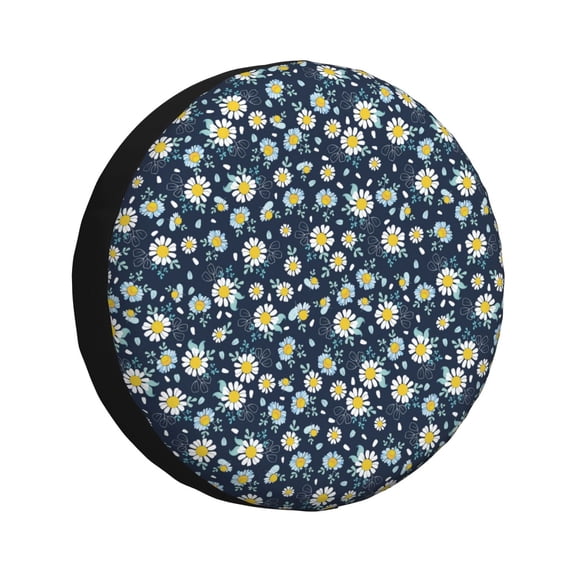 Rateoe Daisy Floral B Pattern Tire Cover Wheel Protectors Weatherproof Wheel Covers Universal Fit for Trailer Rv SUV Truck Camper Travel Trailers Accessories-16 inch