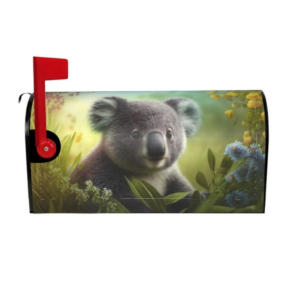 Rateoe Daisy Koala Printed Mailbox Covers - Easy to Install Fall, Winter, Spring, Summer Mailbox Cover - Weather and UV-Resistant Mailbox Decor - Mailbox Magnetic Covers-25.5x21 in