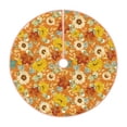 thumbnail image 1 of Rateoe Daisy maple fall Pattern Christmas Tree Skirt with Ties, Christmas Tree Decorations, Farmhouse Christmas Decor Xmas Holiday Decorations-30", 1 of 6