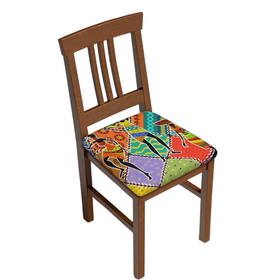 Rateoe Dancing African Womans Pattern Square Couch Cushion Covers, Sofa Furniture Protector Slipcover with Bottom Tie rope, Soft Non-Slip Non-Wrinkle Non-Sticky-Two Pieces