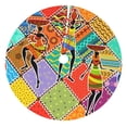 thumbnail image 1 of Rateoe Dancing African Womans Print Christmas Tree Skirt 36" for Xmas Holiday New Year Party Circle Tree Mat Ornaments Decoration, 1 of 7