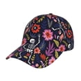 thumbnail image 1 of Rateoe Dancing Skeletons Floral Garden Pattern Baseball Cap Outdoor Cap Mountain Dad Hat - Unstructured Soft Cotton Cap-Adjustable UV Protection Cap, 1 of 6