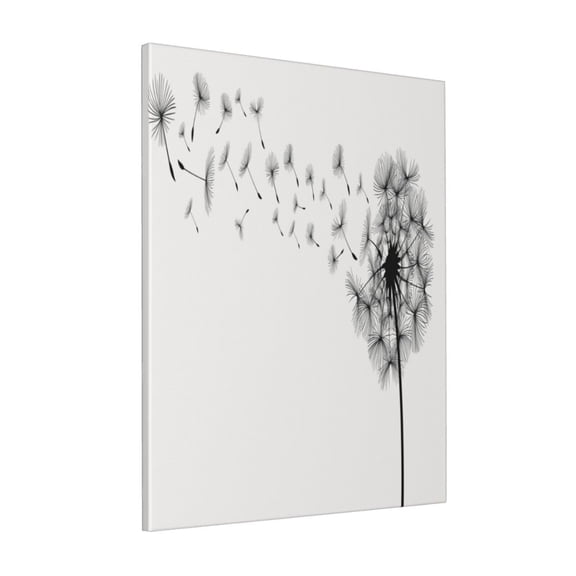 Rateoe Dandelion Blowing In The Wind Pattern Decorative Picture – Unique Modern Wall Art, Ready-to-Hang Canvas Print for Home (Vertical)