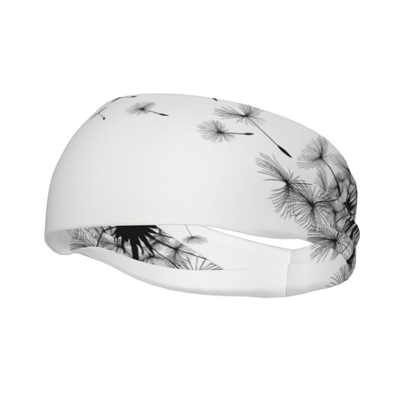 Rateoe Dandelion Blowing In The Wind Pattern Sports Headbands ,Moisture Wicking Workout Headband, Sweatband Headbands for Running,Cycling,Yoga,Hairband for Women and Men
