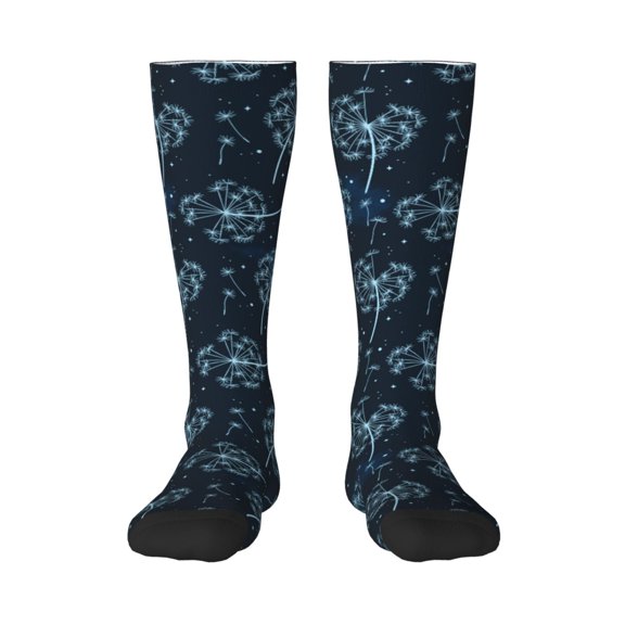 Rateoe Dandelions Pattern Women’s Knee High Crew Socks,Trouser Socks Comfortable, Breathable, Moisture-Wicking and Soft