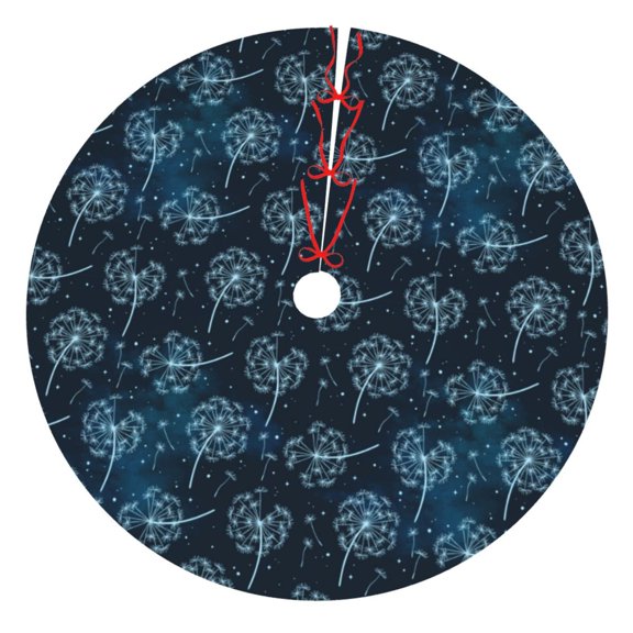 Rateoe Dandelions Print Christmas Tree Skirt 30" for Xmas Holiday New Year Party Circle Tree Mat Ornaments Decoration