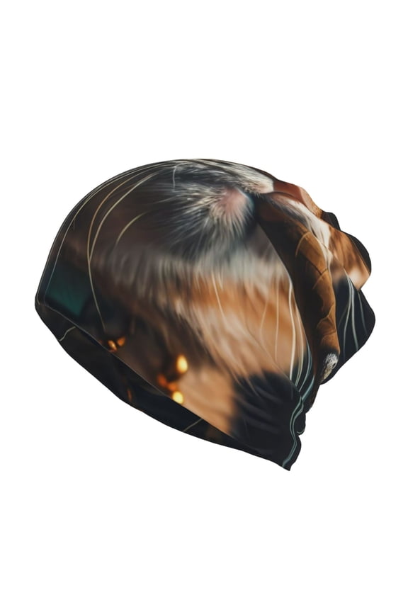 Dapper Cat in Sunglasses Cotton Slouchy Beanie Hat for Men/Women,Lightweight Oversize Large Thin Skull Cap Night Sleeping Cap