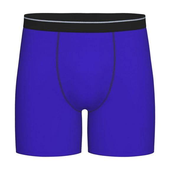 Rateoe Darkblue Print Men’s Underwear Boxer Briefs Soft Comfortable Underwear Boxer Briefs, Long Leg Briefs,Anti-chafing Boxer Briefs