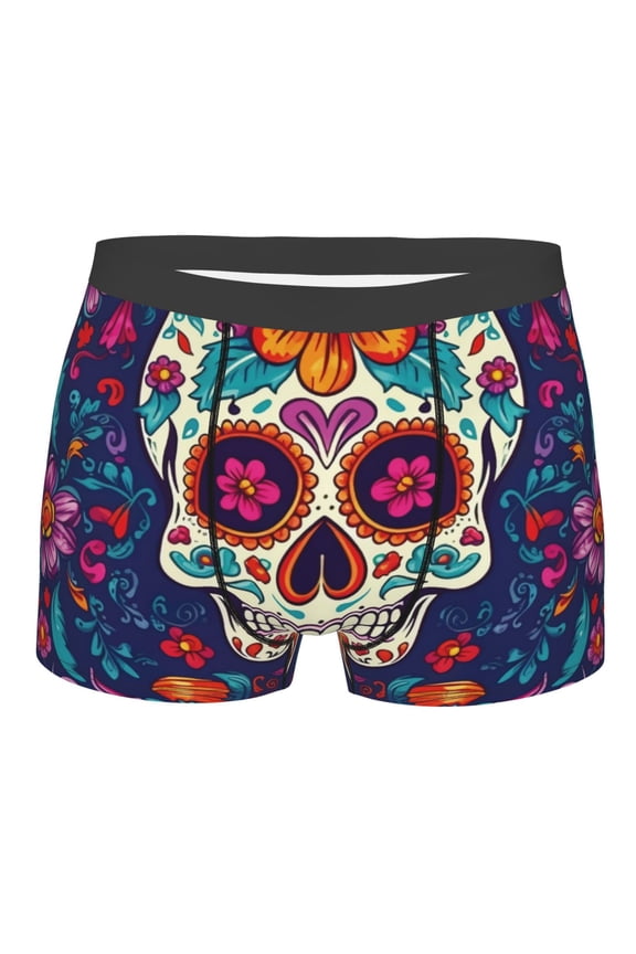 Dead Day Party Mens Boxer Briefs Poly Spandex Performance Boxer Briefs Underwear Hem Boxer Briefs - Large